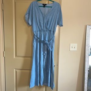 Karen Kane. Denim Maxi Dress. Size Large.